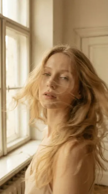 Dreamy blonde vintage poetry
