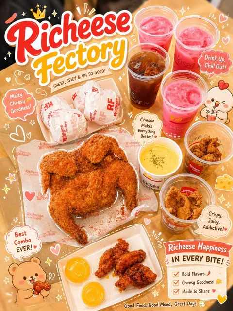 Cute korean cafe style food poster