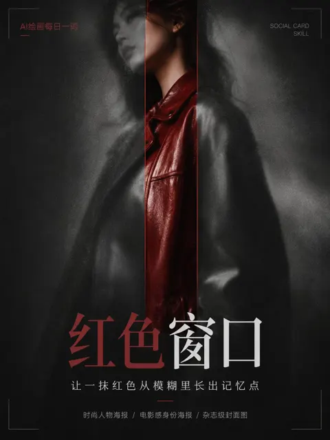 Cinematic fashion identity poster prompt
