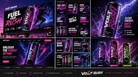 Voltrush energy drink campaign