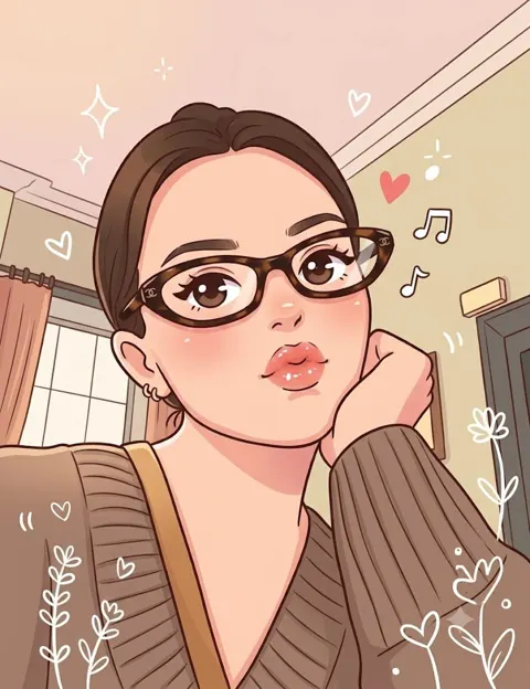 Modern kawaii chibi anime vector illustration