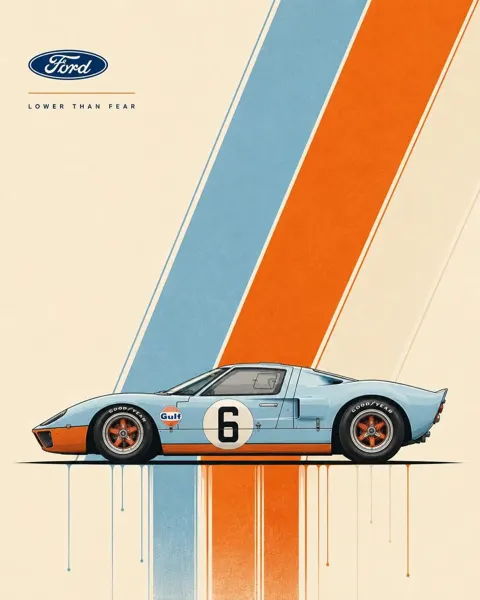 Swiss modernist automotive poster design