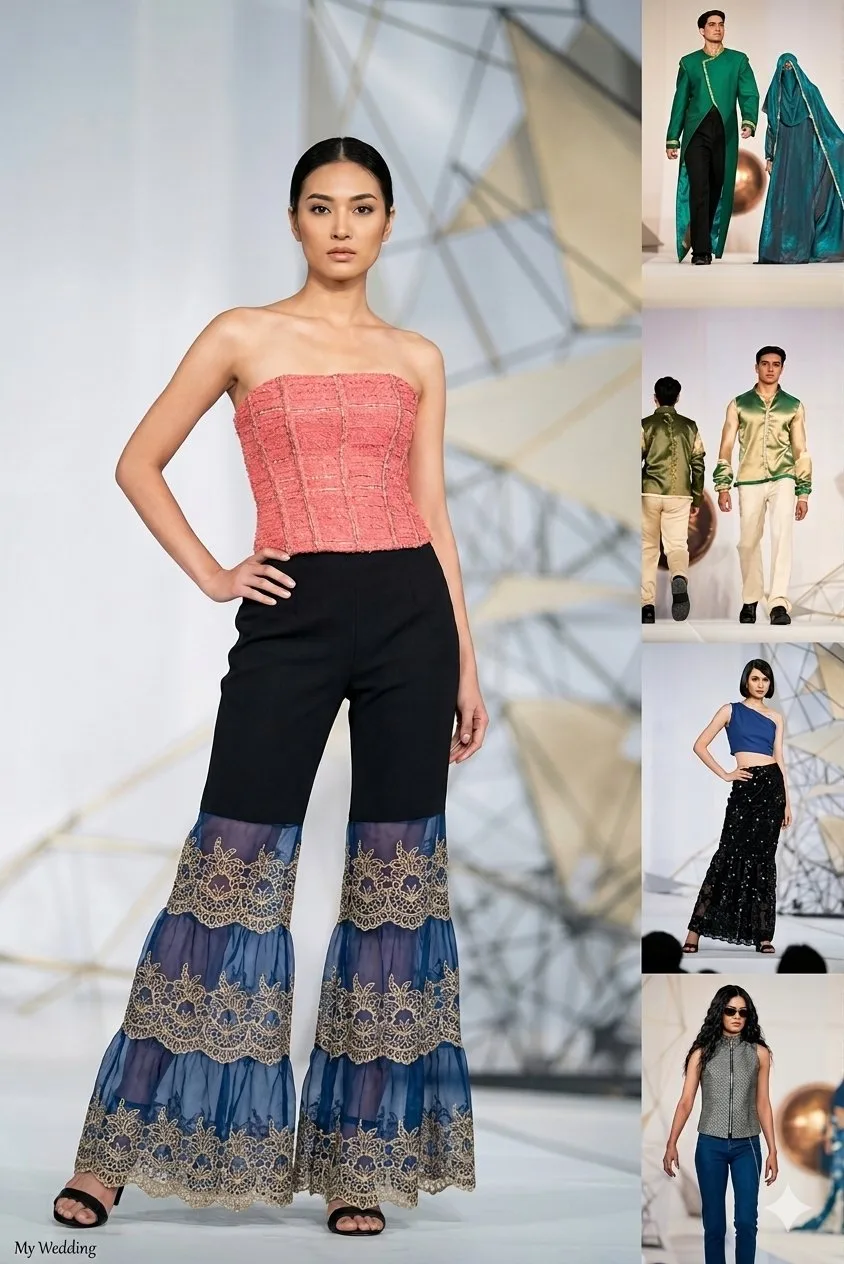 Modern structured fashion runway montage — After