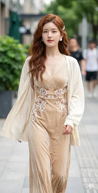 Zhao lusi silver liquid dress