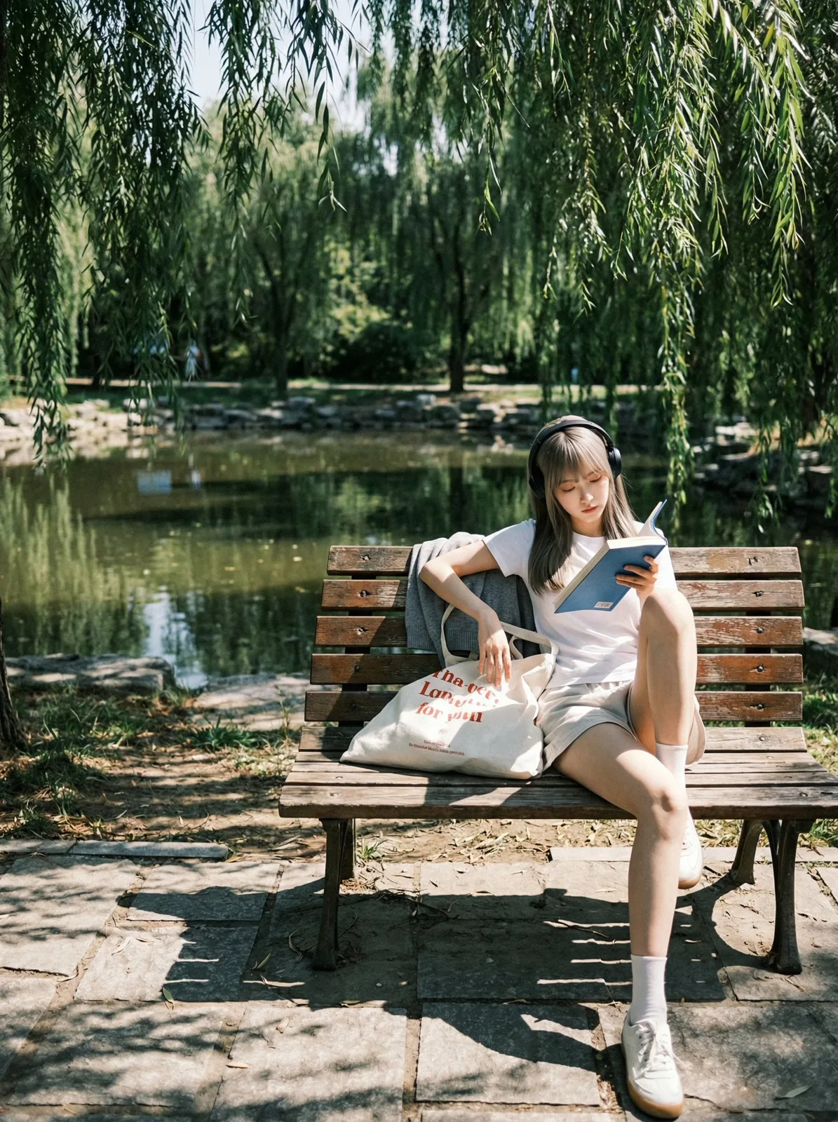 Serene summer reading park — Sonra