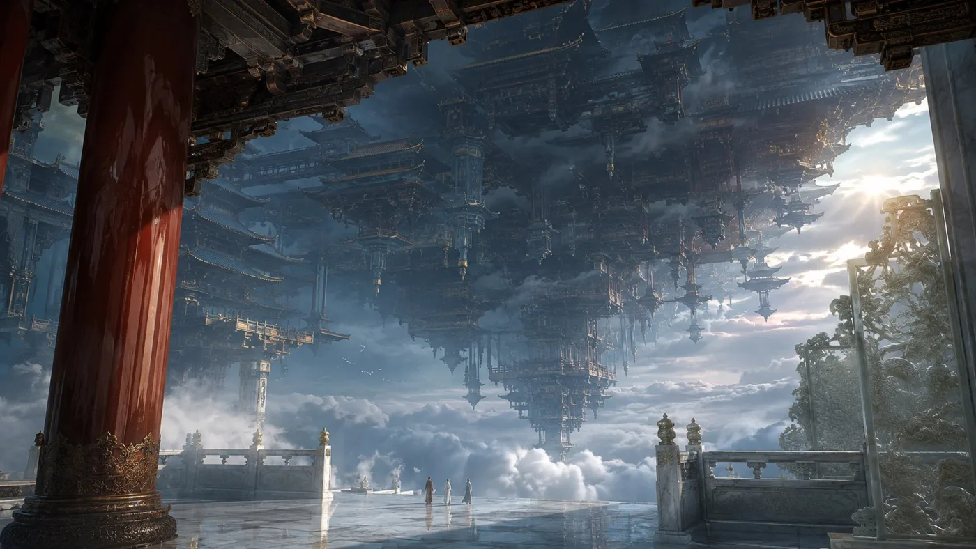 Inverted oriental celestial palace mega scale — Sonra