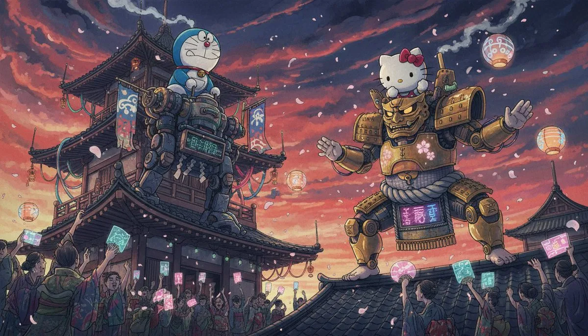 超现实主义日式水墨画 — After