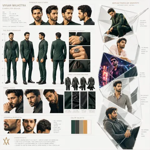 Cinematic character design board drama film lead