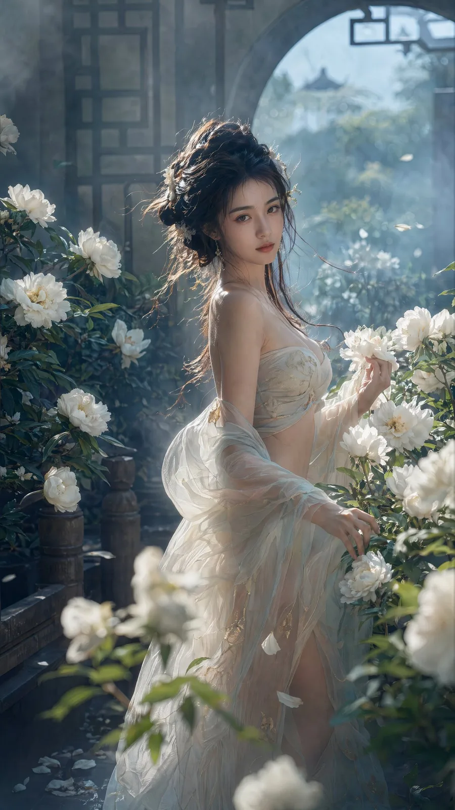 Liao zhai oriental mystical women cinematic portrait — Sonra