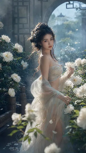 Liao zhai oriental mystical women cinematic portrait