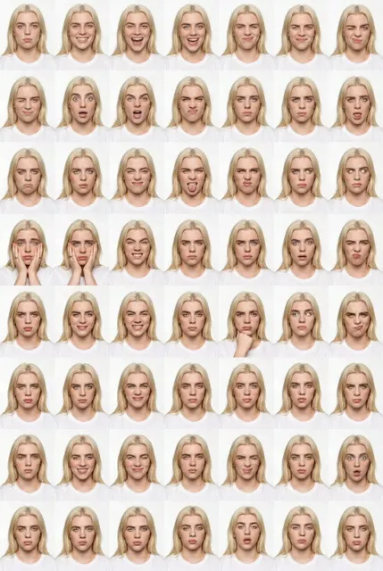White studio male expression guide