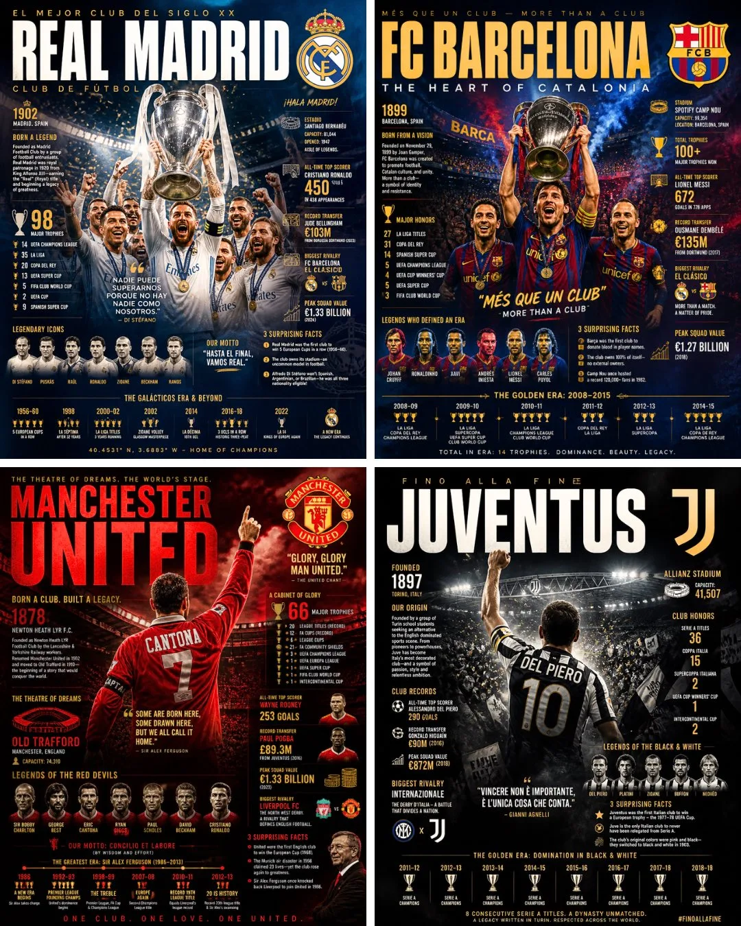 National geographic style football club infographic poster — Sonra