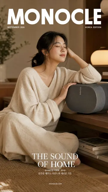 Ultra realistic korean woman lifestyle magazine cover