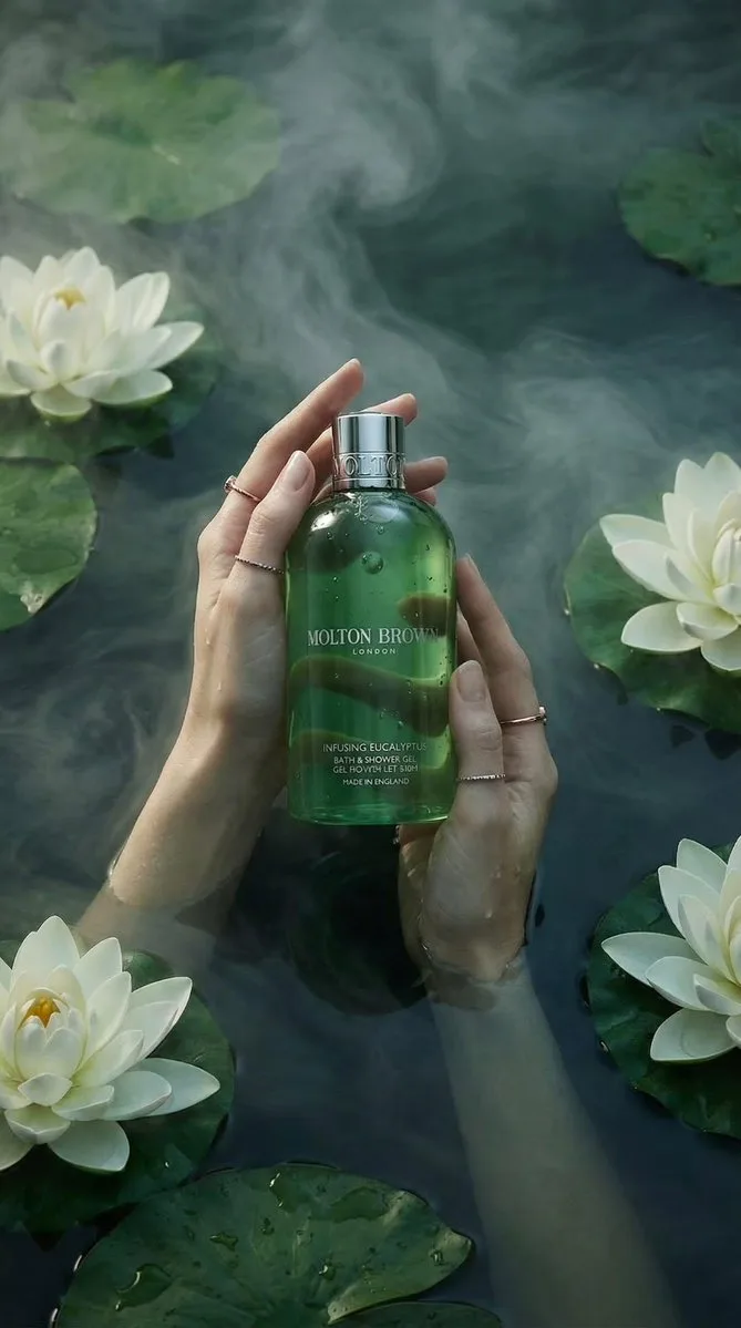 Luxury spa shower gel photography — After