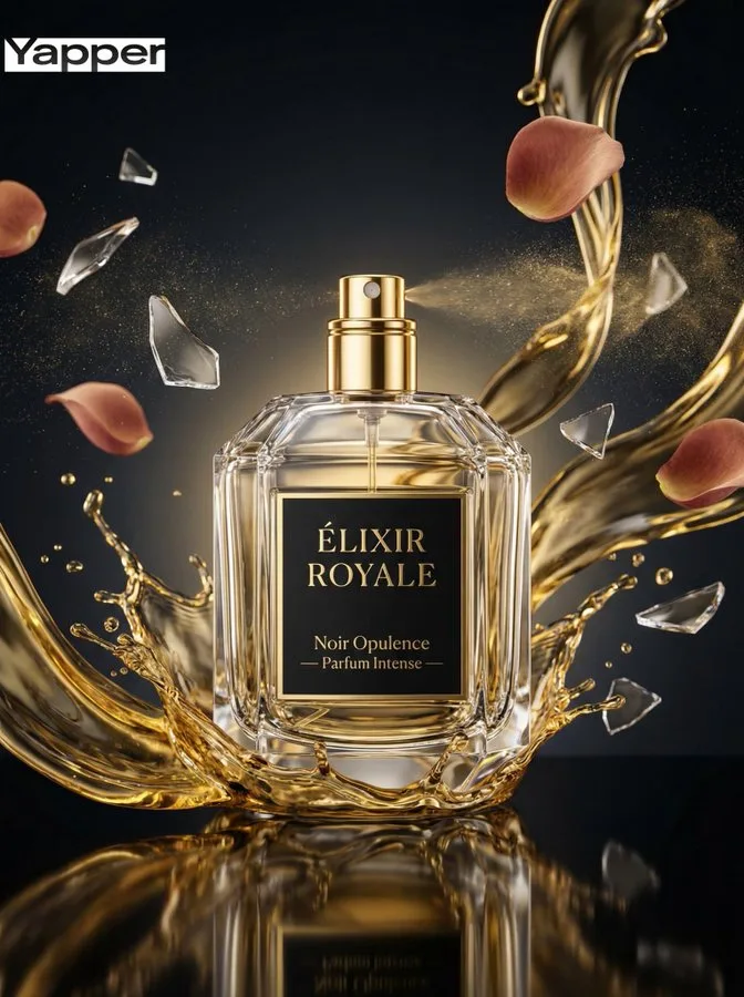 Luxury perfume golden fluid — After