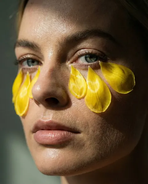 Petal tears surreal portrait