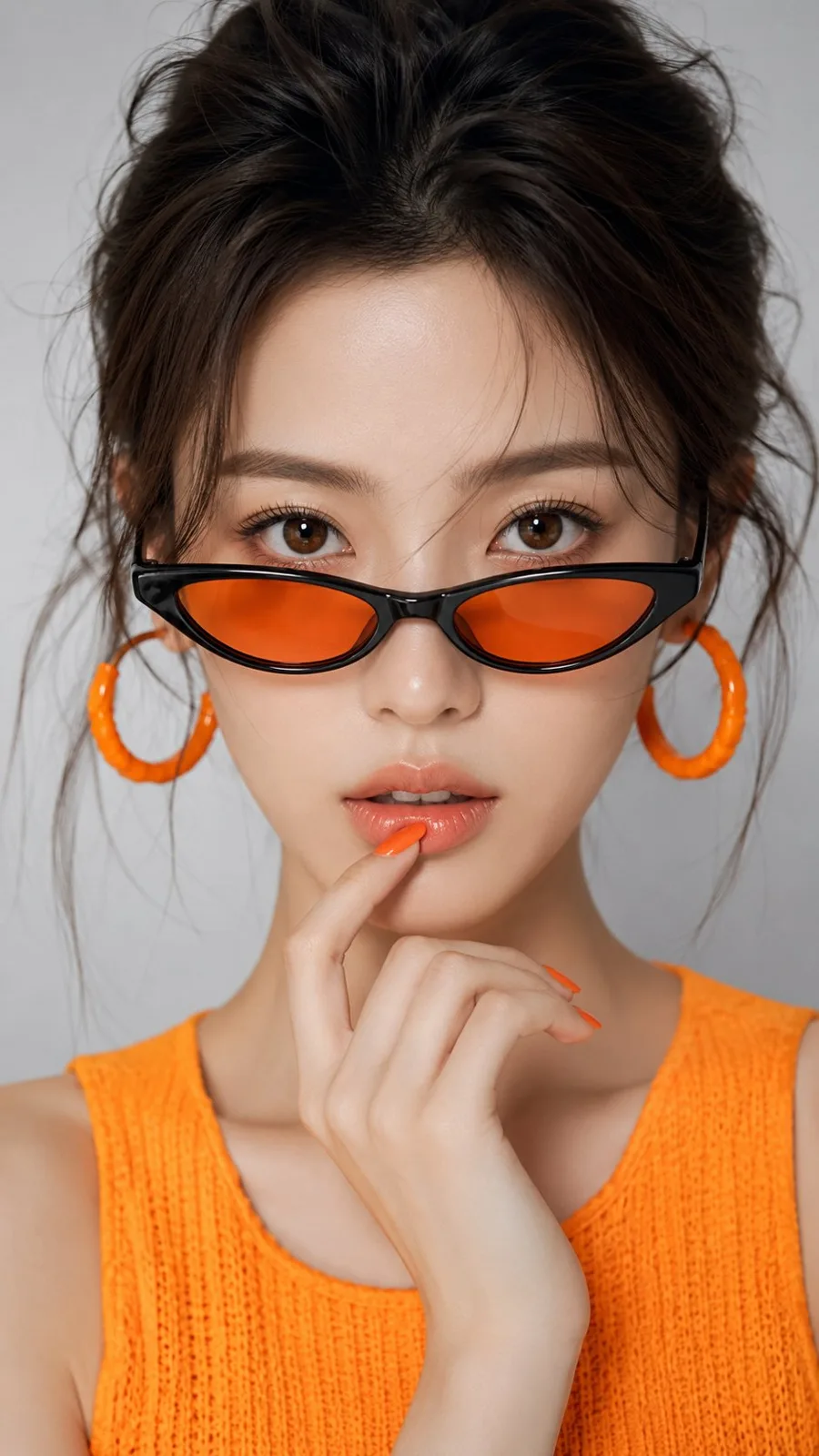 Ultra realistic high fashion east asian woman portrait — After