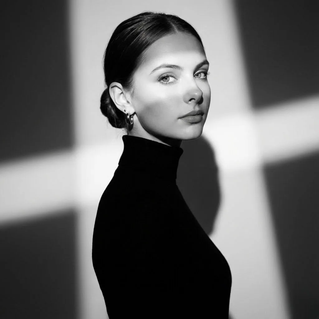 Black and white portrait prompt — Sonra