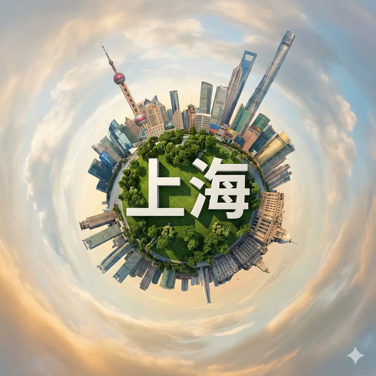 Hyperrealistic shanghai mini planet — Sonra