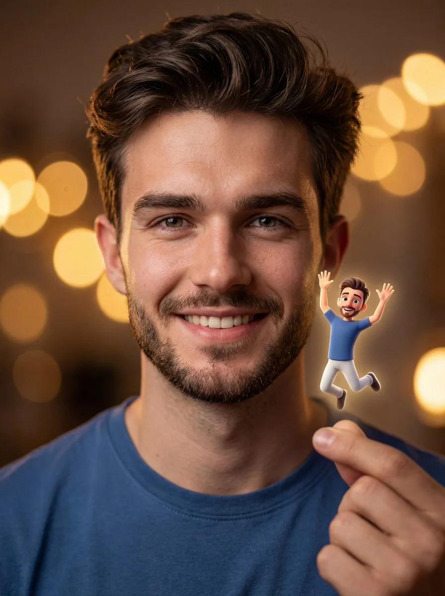 Realistic man pixar mini me — Sonra