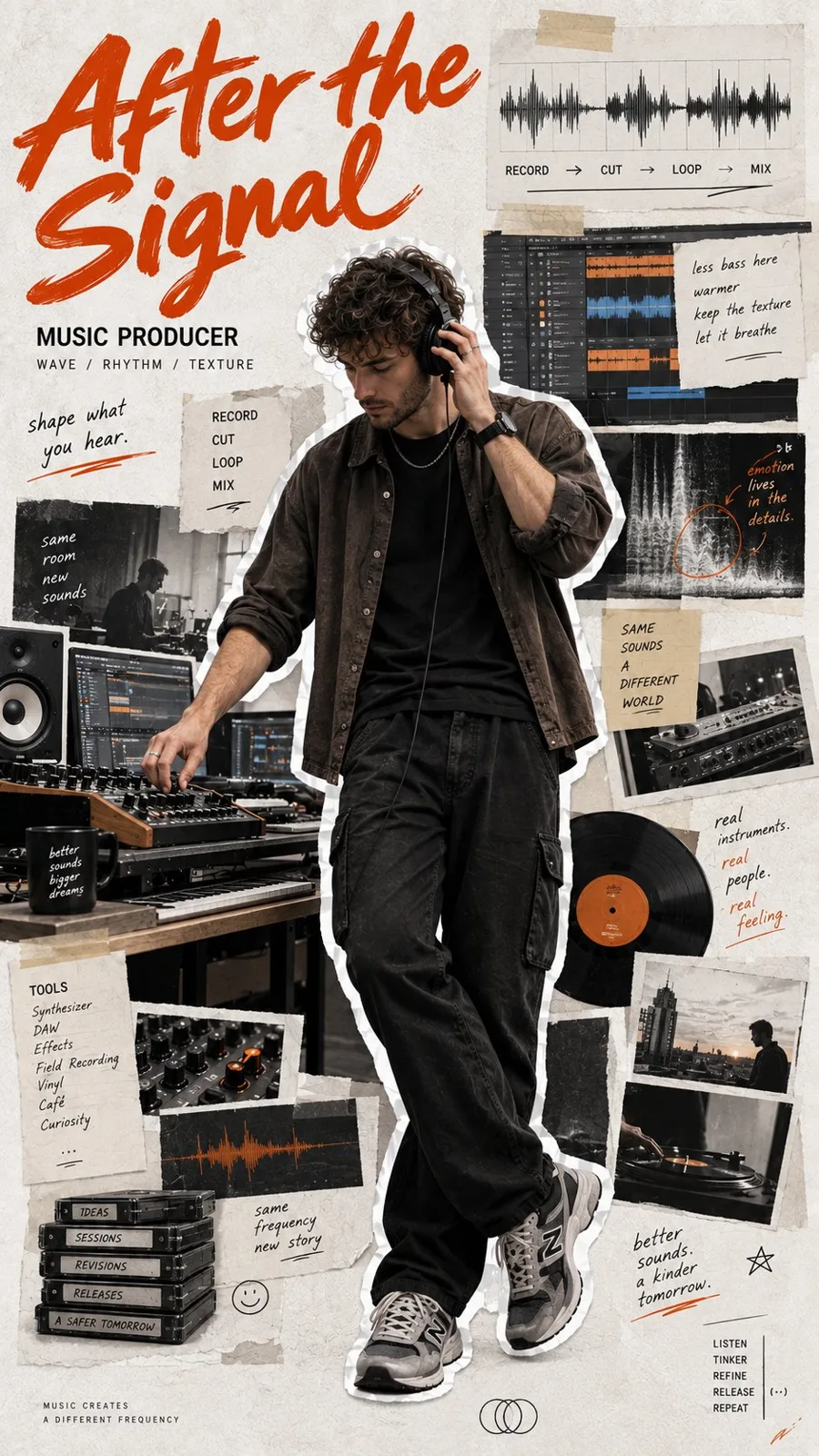 Modern creator editorial portrait poster — After