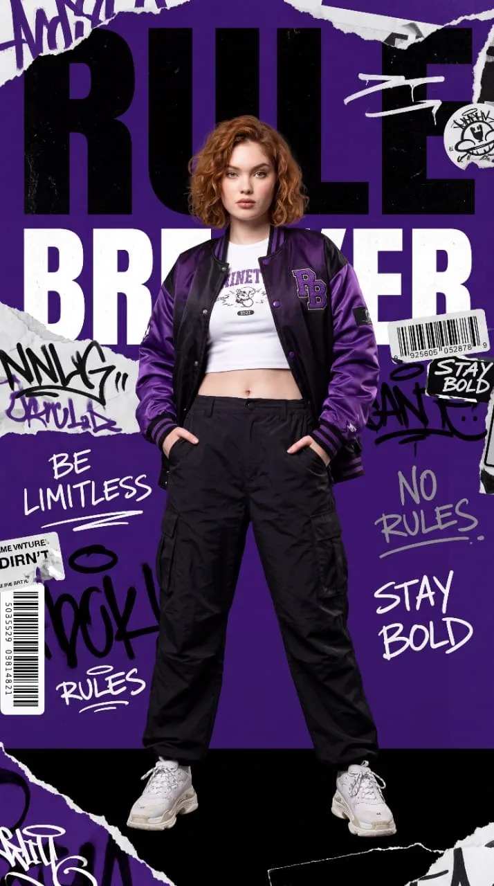High fashion streetwear editorial poster korean woman — After