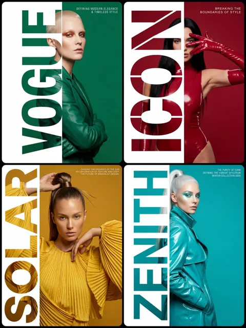 High fashion editorial poster design