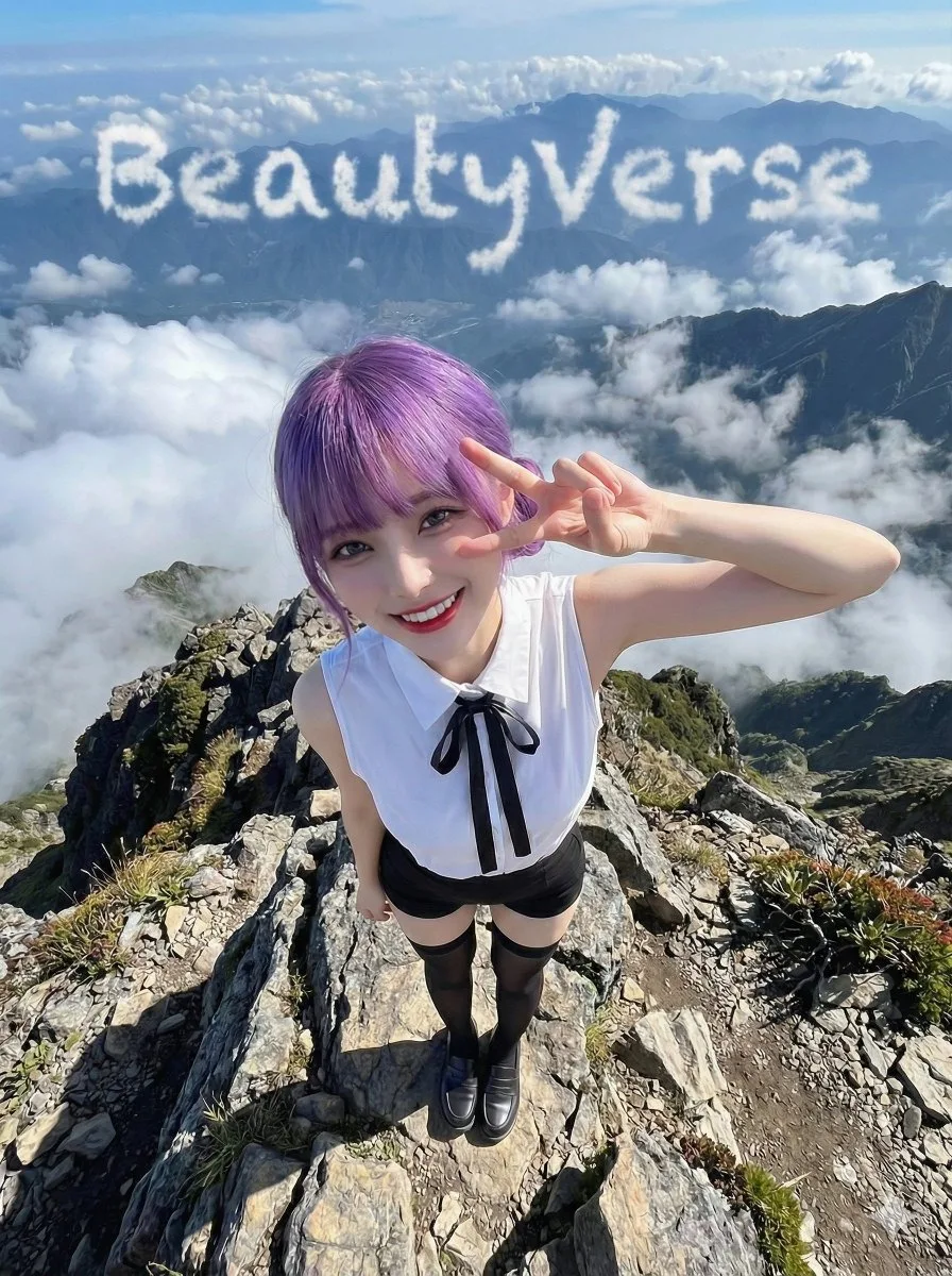 Mountain top peace sign birds eye view — Sonra