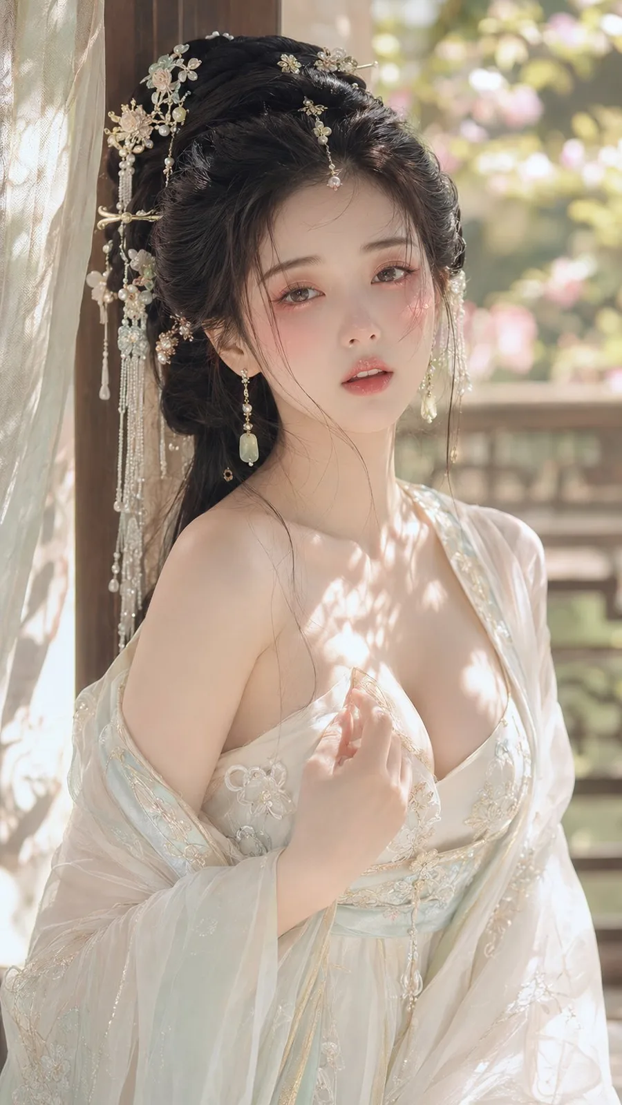 Ancient style noble lady flower shadow makeup portrait — Sonra