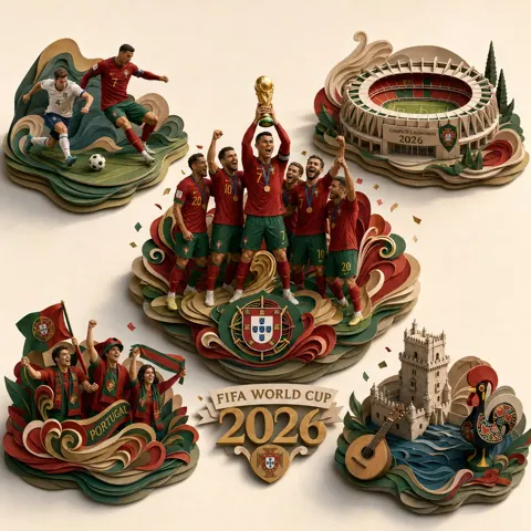 2026 fifa world cup championship paper sculpture diorama