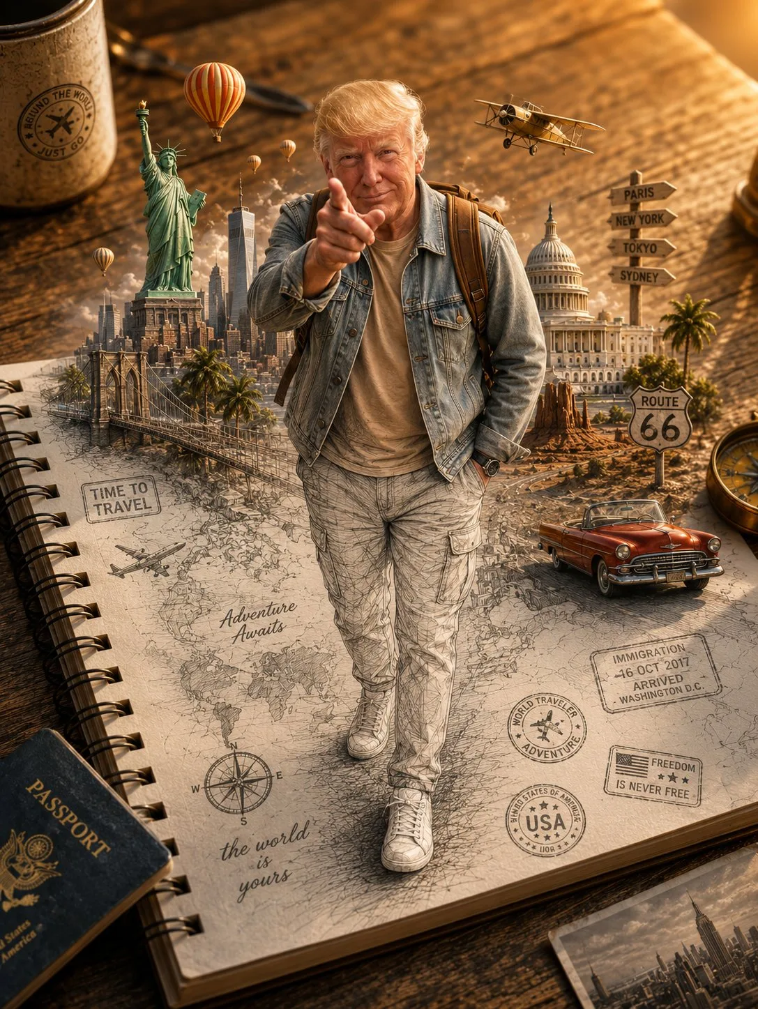 Ultra realistic 3d traveler notebook illusion — After