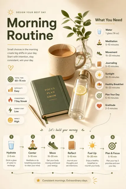Modern routine infographic