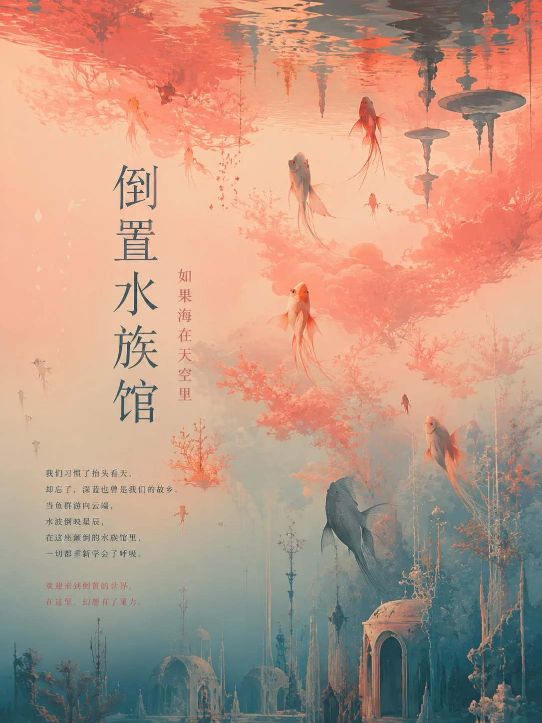 Dreamlike ocean art design poster prompt — Sonra