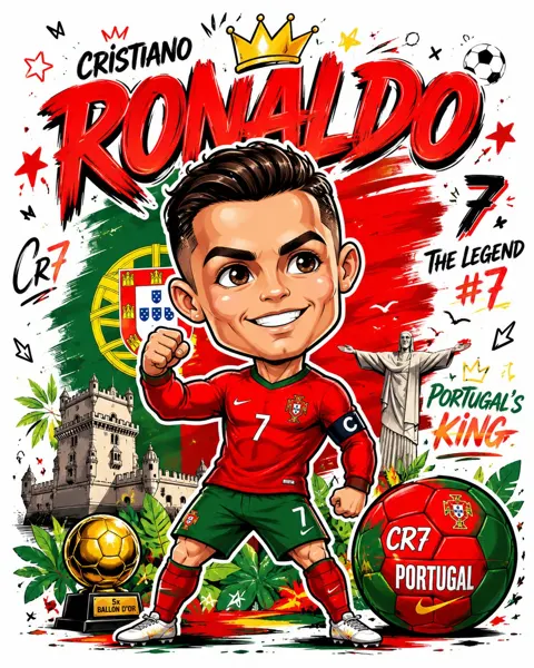 Vibrant premium football player chibi poster
