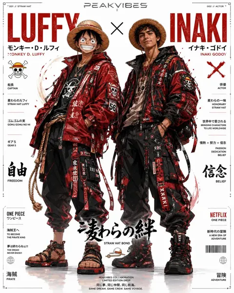Japanese streetwear anime live action editorial poster