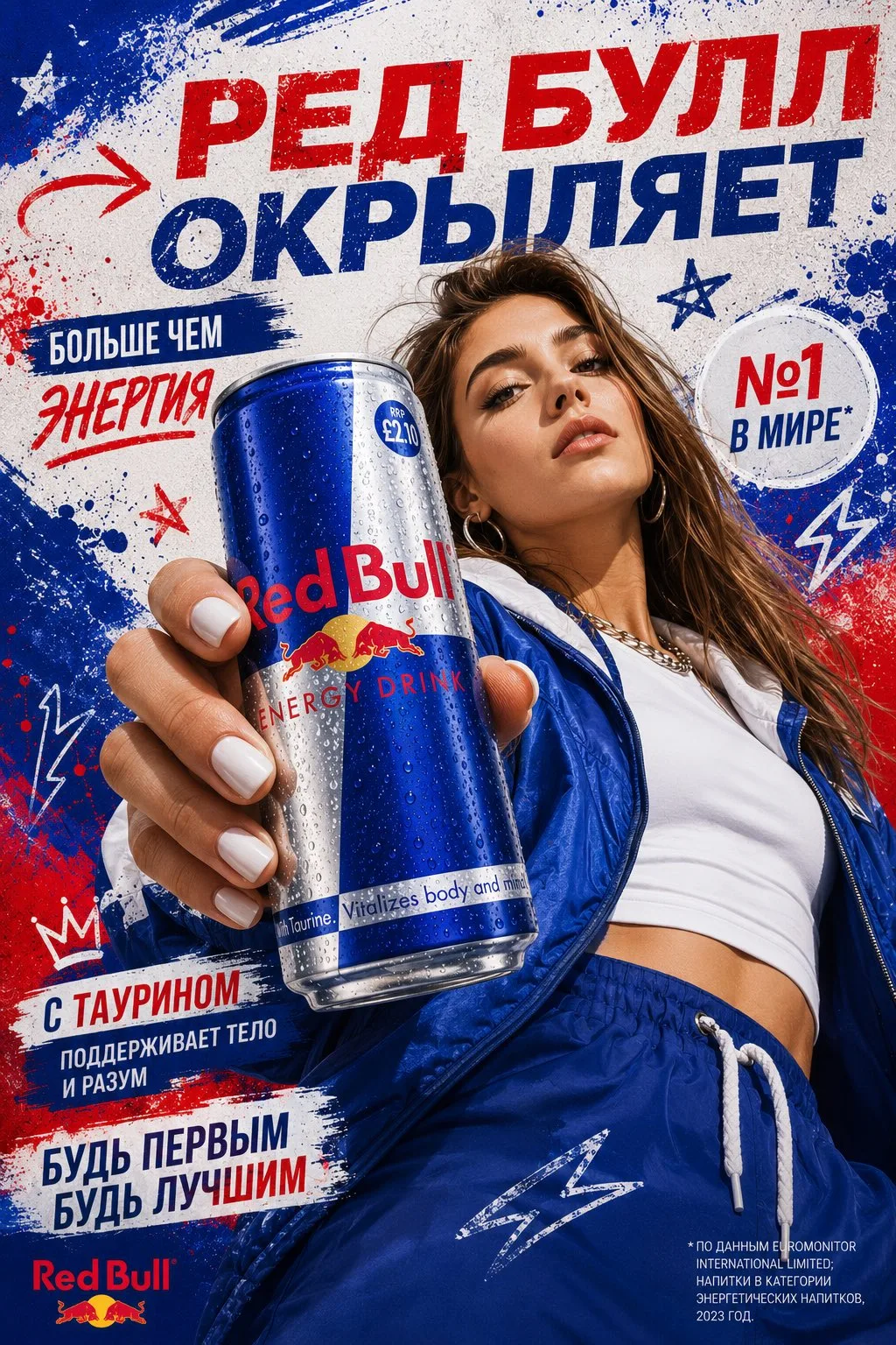 Ultra realistic commercial advertising poster russian text — After