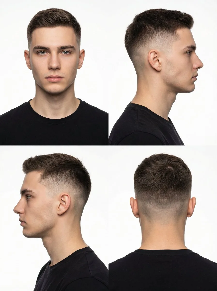 Male model grid portrait — After