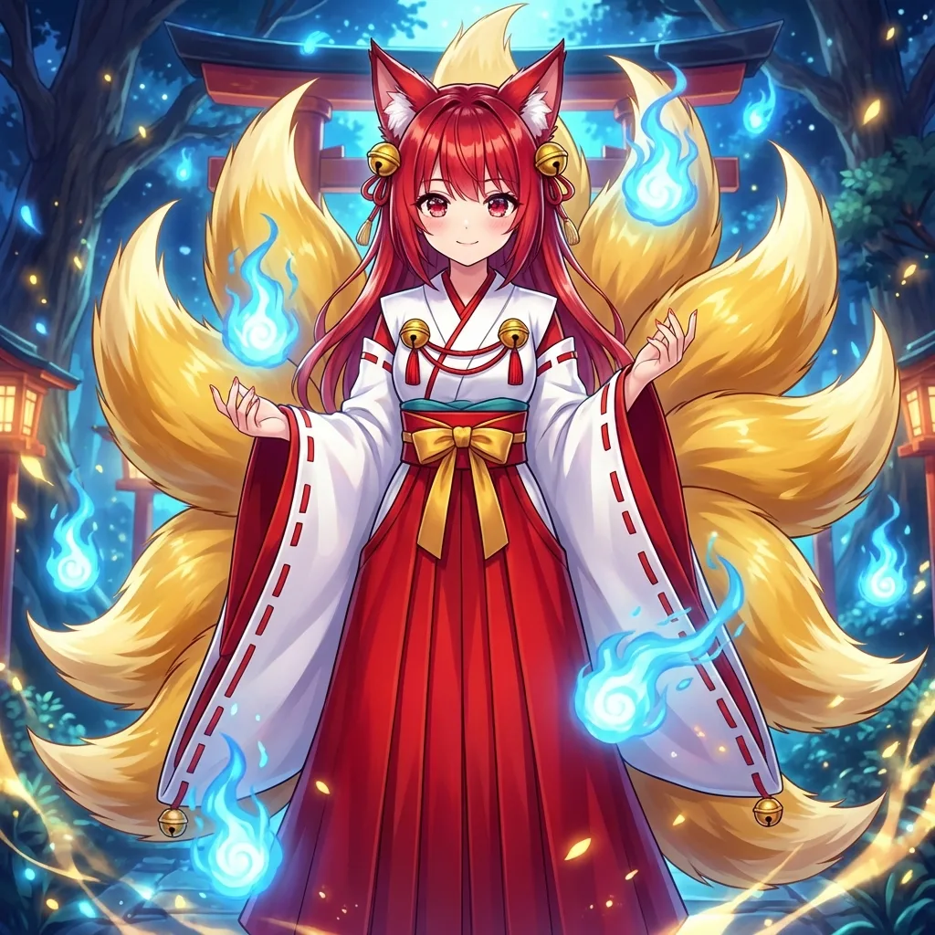 Moonlight cherry blossom nine tailed fox — Sonra