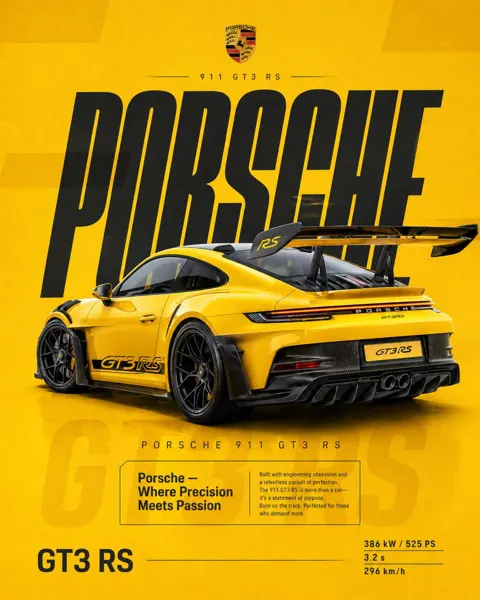 Porsche bmw racing poster