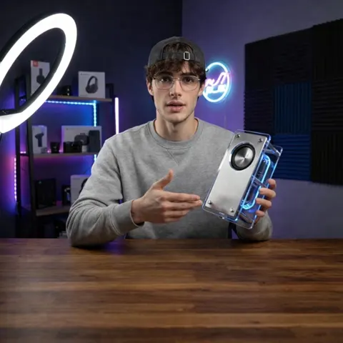 Tech blogger retro speaker