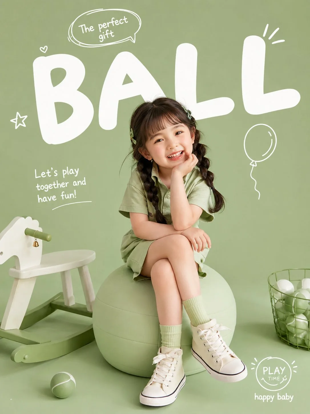 Playful kids fashion editorial poster design — Sonra