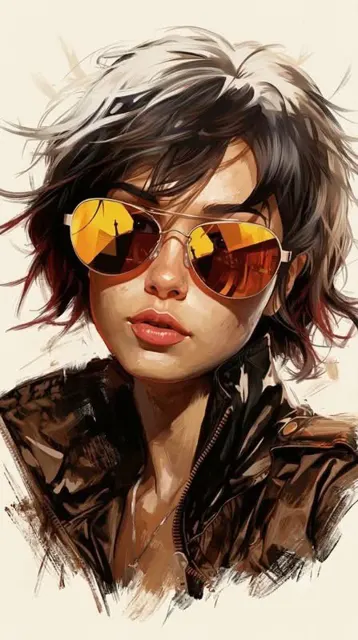 Painterly semi realistic digital oil painting