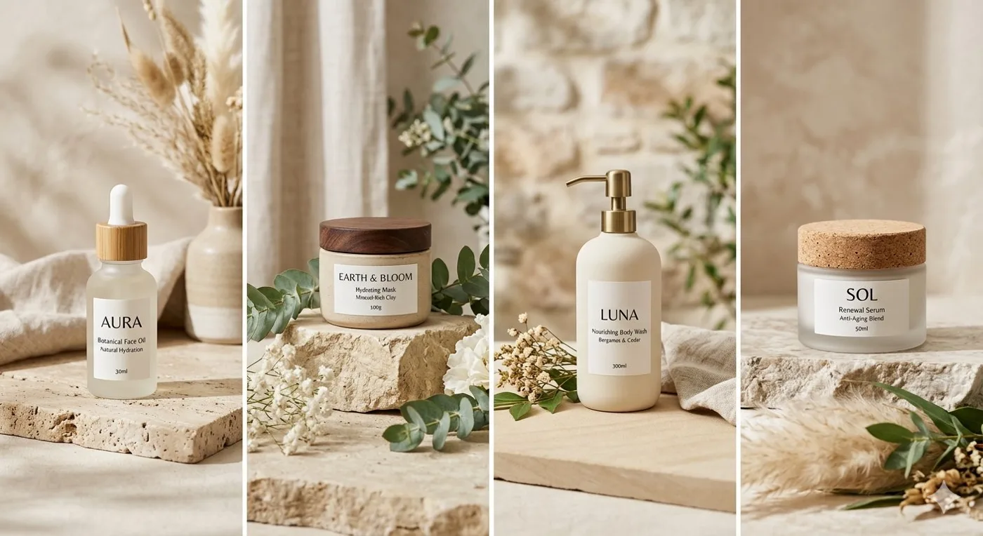 Minimalist natural product photography prompt — Sonra