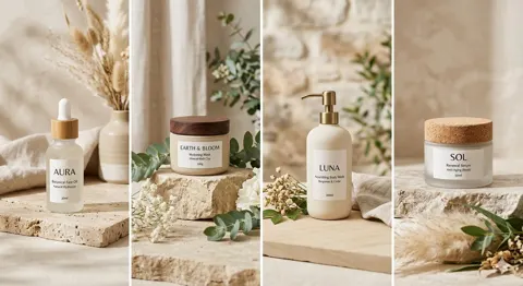 Minimalist natural product photography prompt