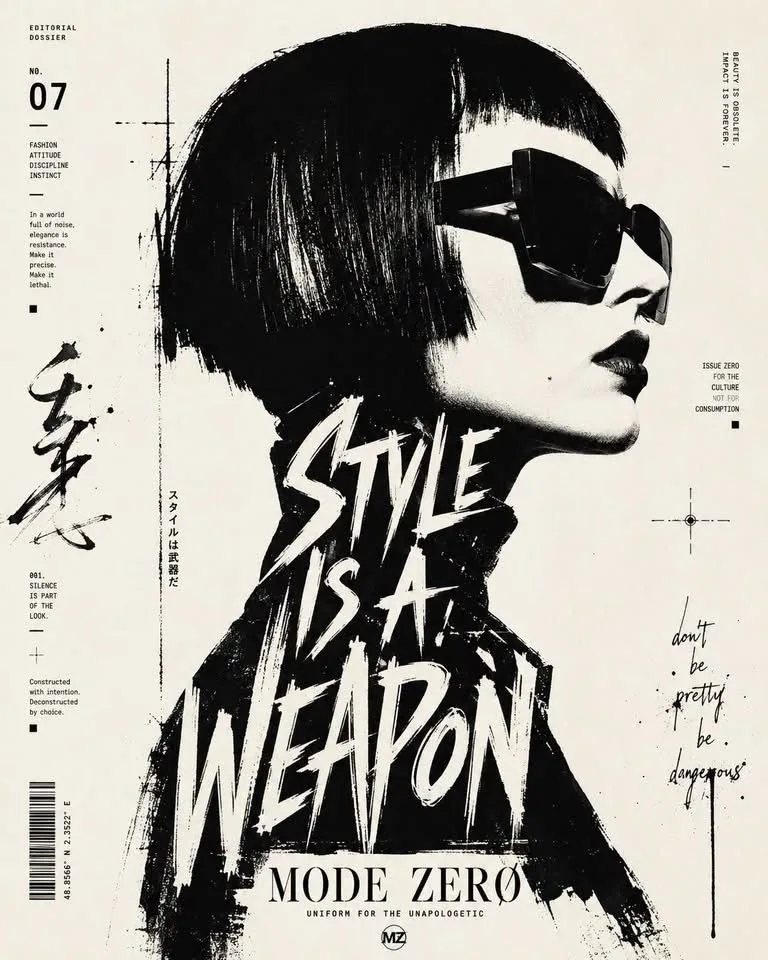 High contrast typographic portrait poster design — Sonra