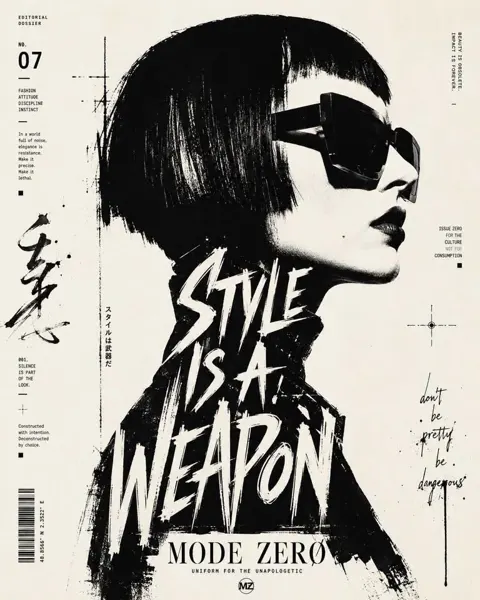 High contrast typographic portrait poster design