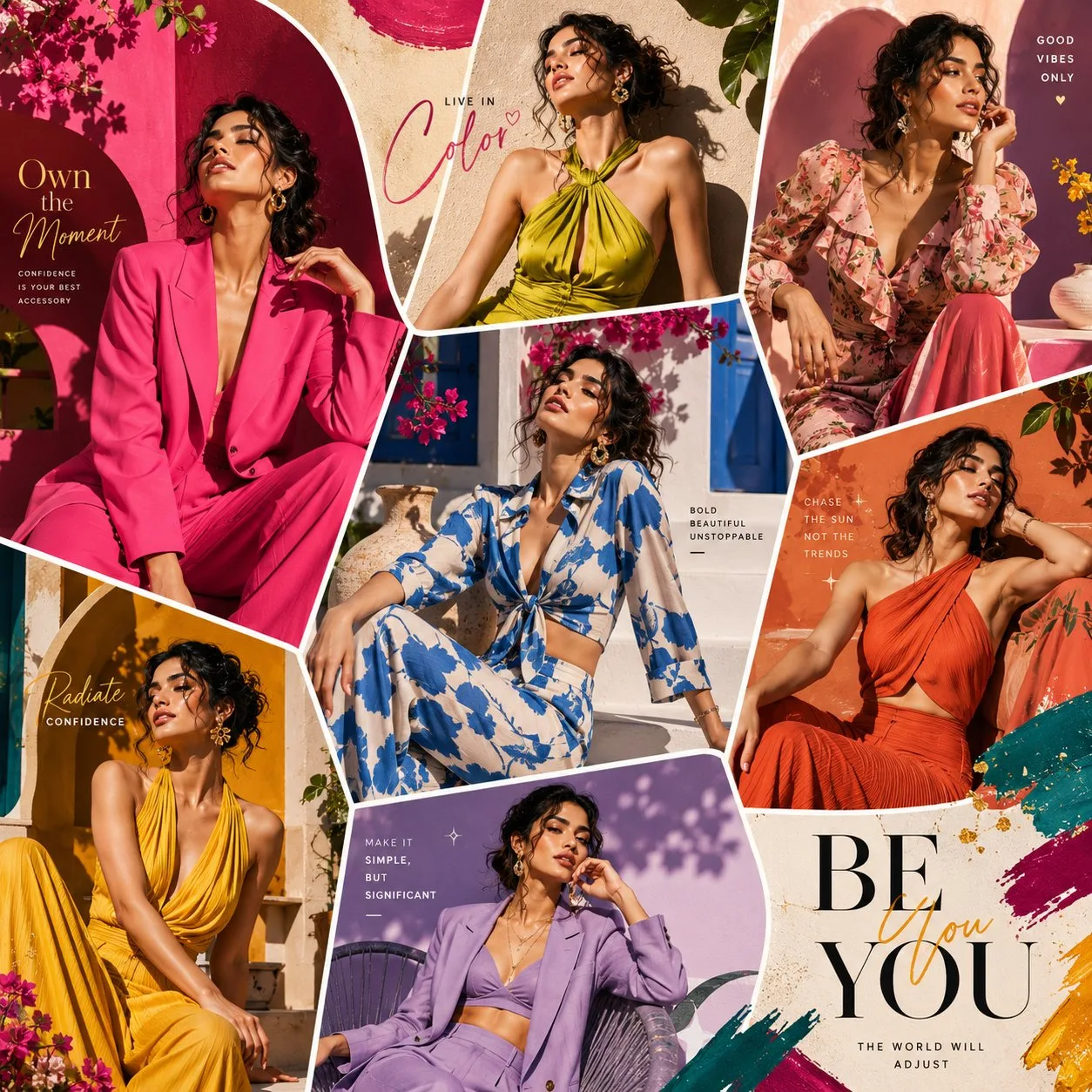 Luxury fashion editorial collage model — After