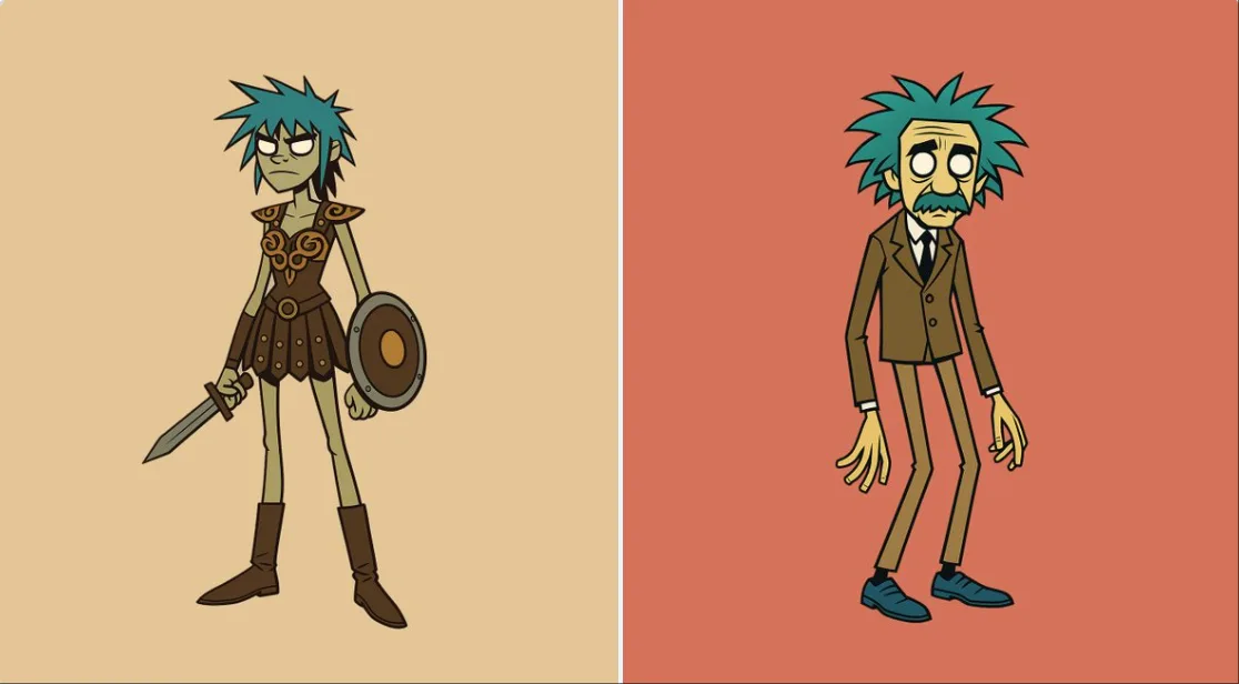 Gorillaz风格角色 — Sonra