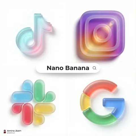 Frosted glass 3d icon