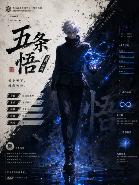Anime character worldview archive card poster